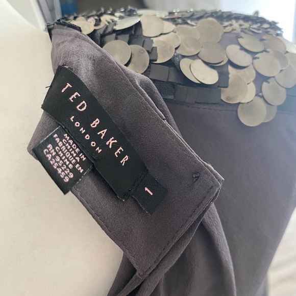 TED BAKER Grey Sequin Top - Picture 4 of 7